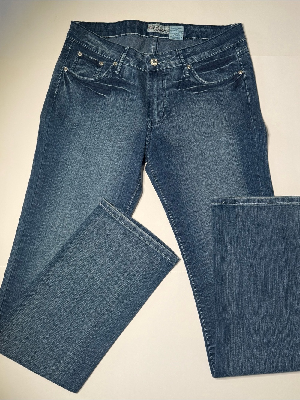 NWT VTG Y2K Botin Jean straight leg Rhinestone Embellished Pockets Size 5
